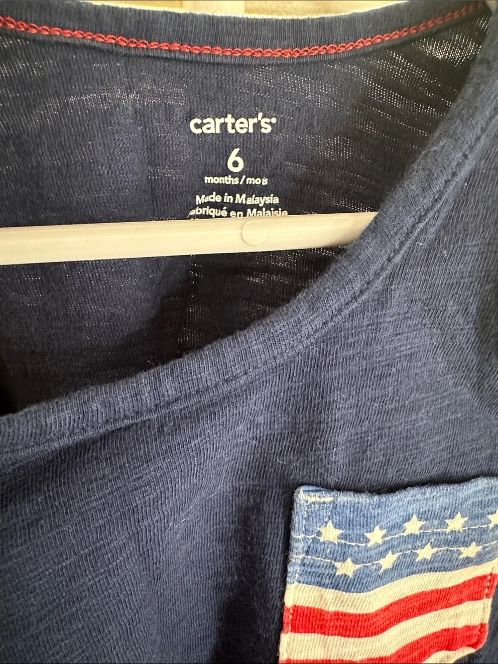 Carter's Navy Tank with American Flag for 4th of July